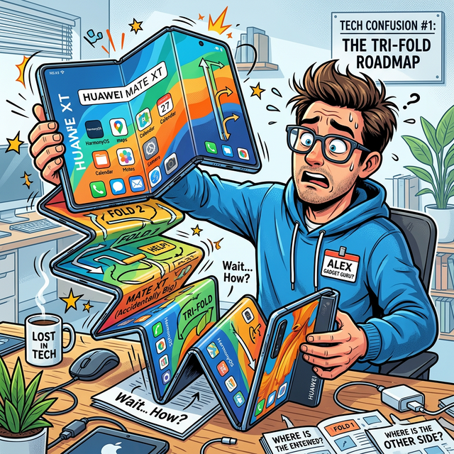 华为 Mate XT：像地图一样展开的三折手机