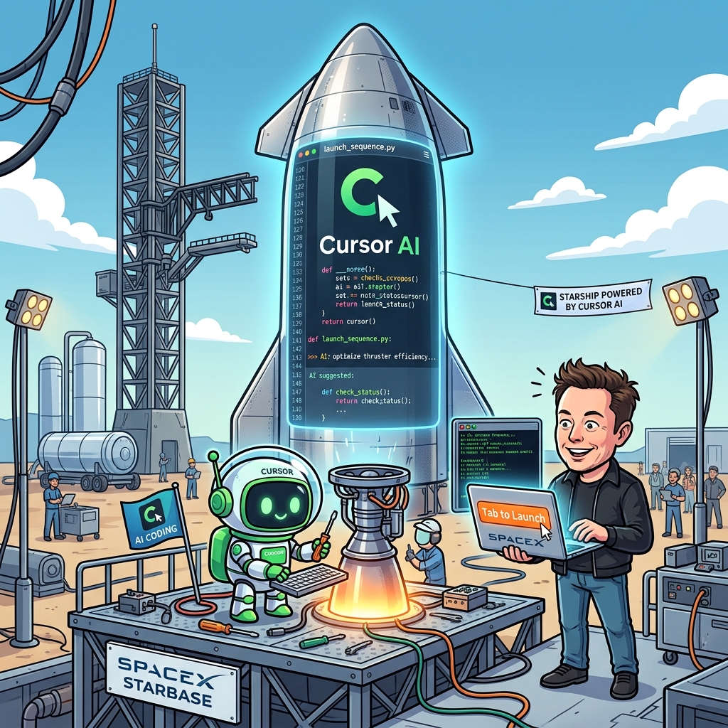 SpaceX + Cursor：当“Tab 键自动补全”能发射火箭时